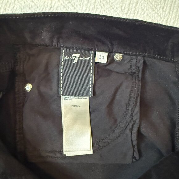 7 For All Mankind black Velvet Jean, New without a tag - Picture 4 of 7